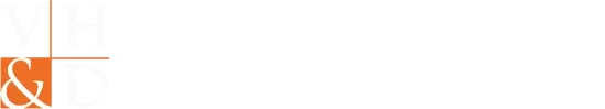 Vanden, Heuvel, and Dineen logo in white.